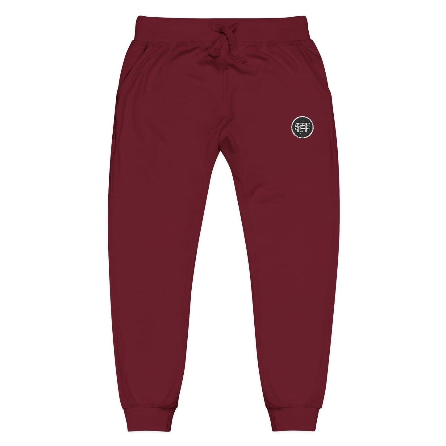 Cozy Embroidered Fleece Sweatpants for Unisex Comfort