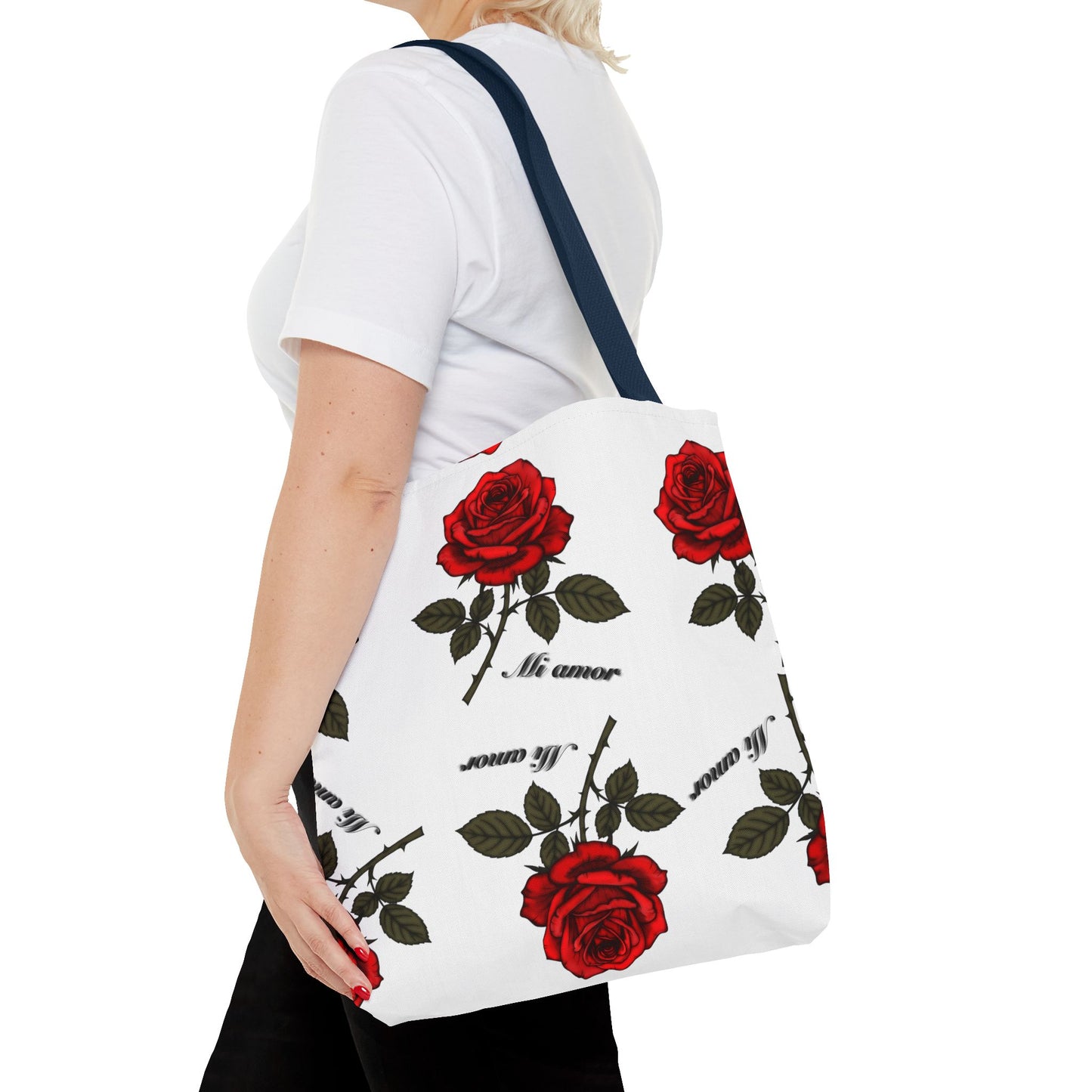 Romantic Rose Tote Bag | Floral AOP Carryall, Gift for Her, Spring Accessory, Mom's Day Tote, Everyday Style