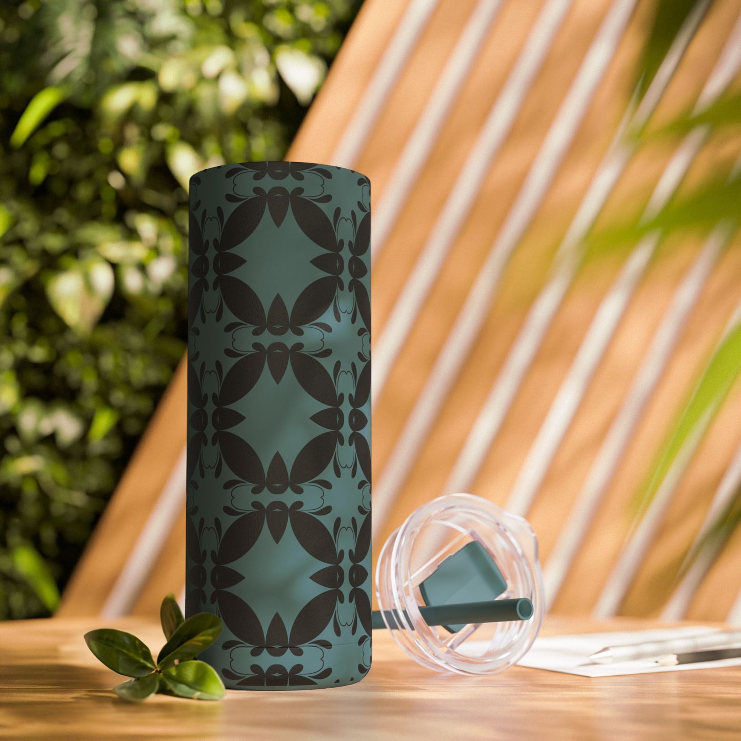 Elegant Floral Matte Tumbler - 20oz Insulated Drinkware