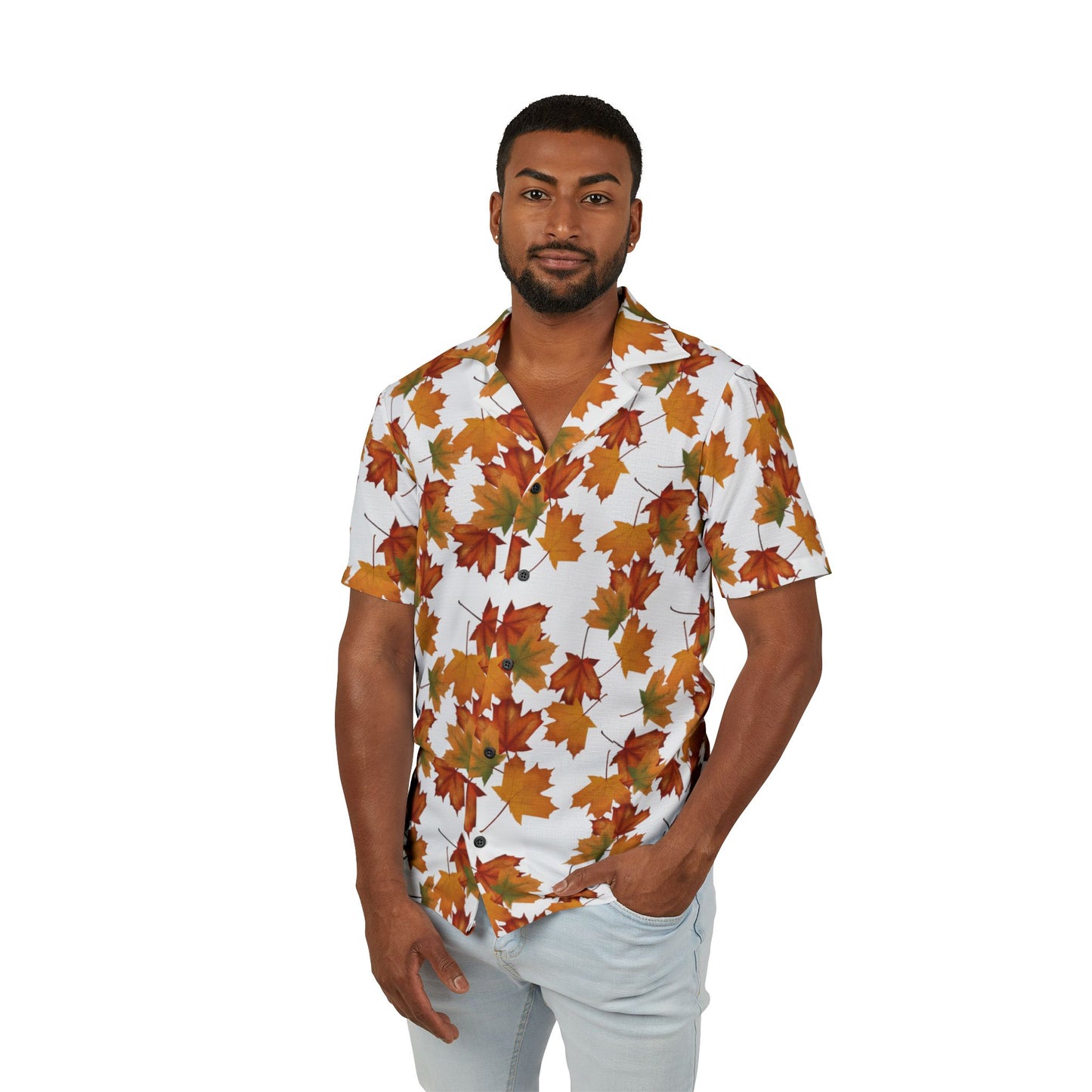 Autumn Leaves Men's Hawaiian Camp Shirt