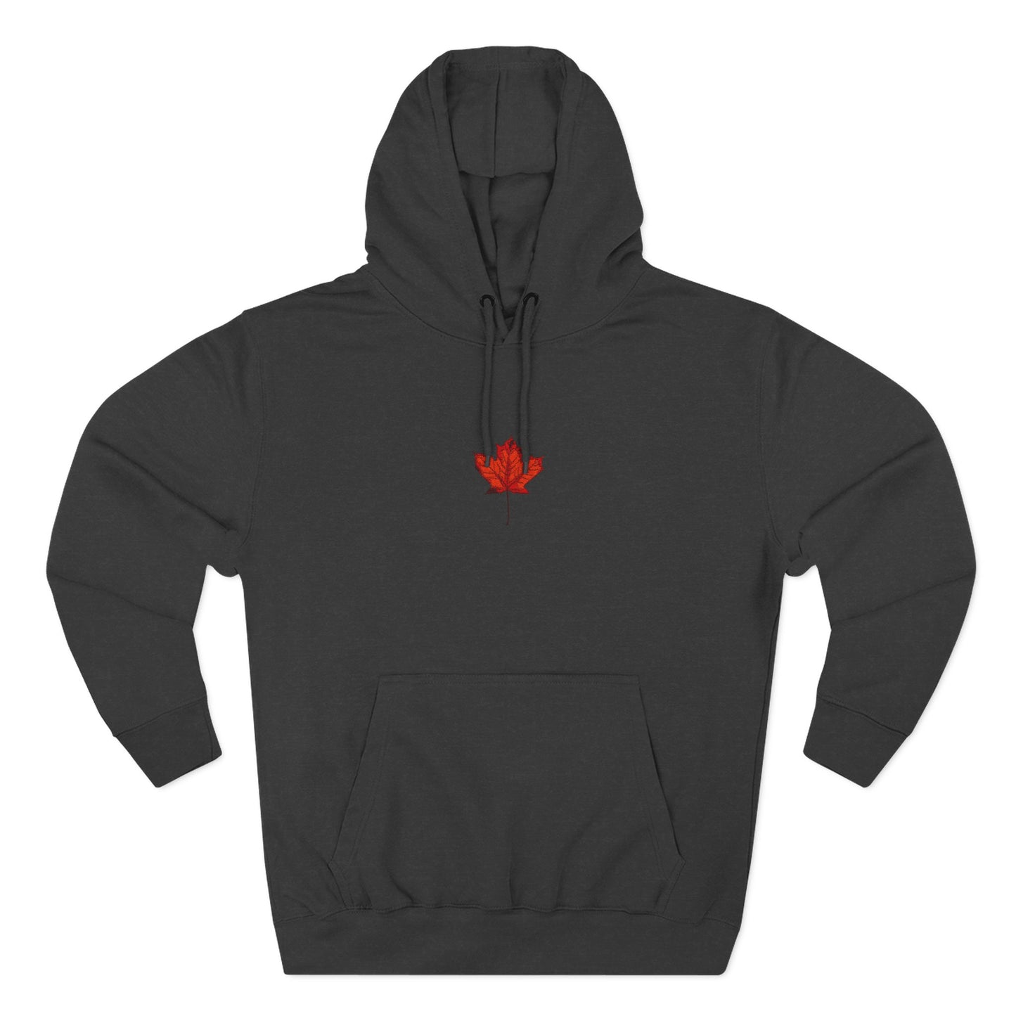 Cozy Fleece Hoodie with Canadian Maple Leaf, Perfect for Autumn, Winter Fashion, Casual Wear, Gift for Friends or Family