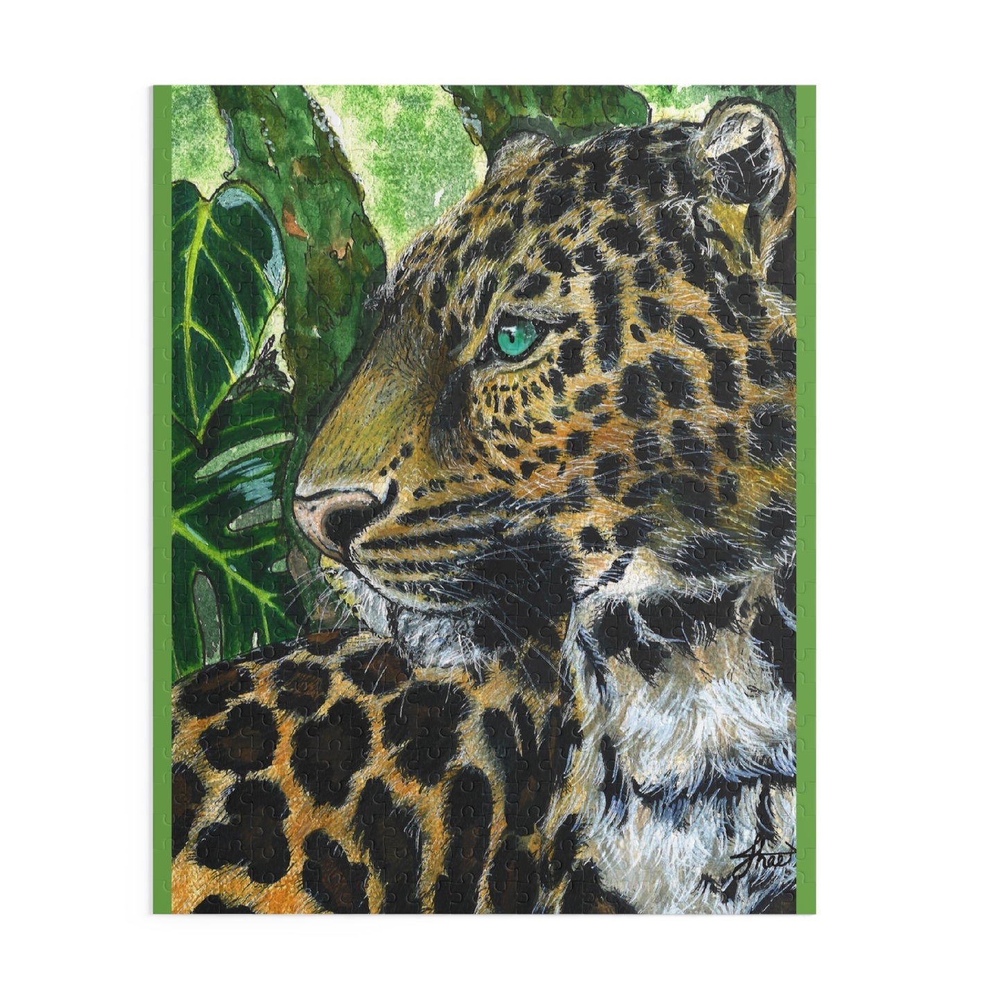 Leopard Art Puzzle (120, 252, 500-Piece) - Wild Animal Themed Jigsaw