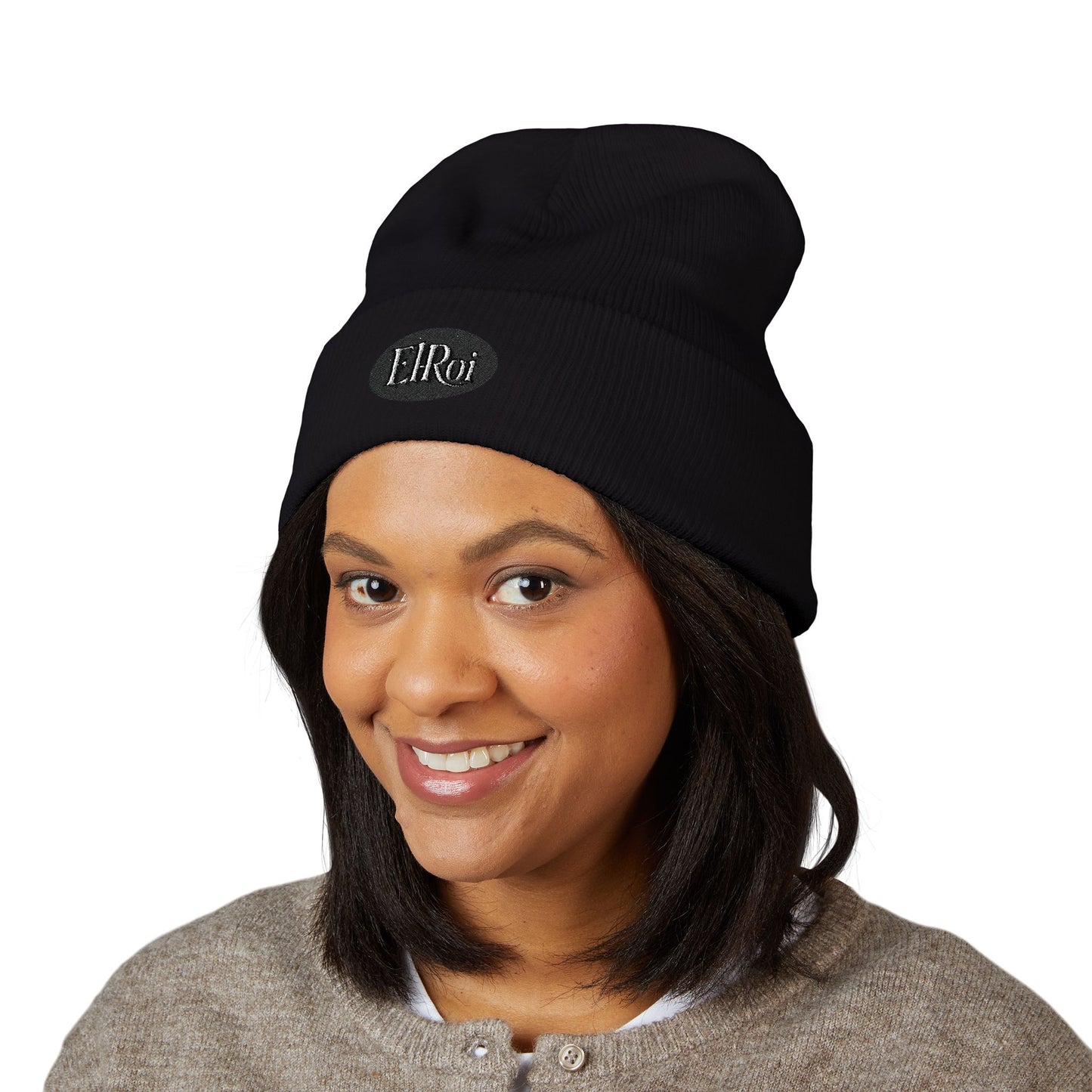 Stylish Embroidered Cuffed Beanie for Everyday Wear