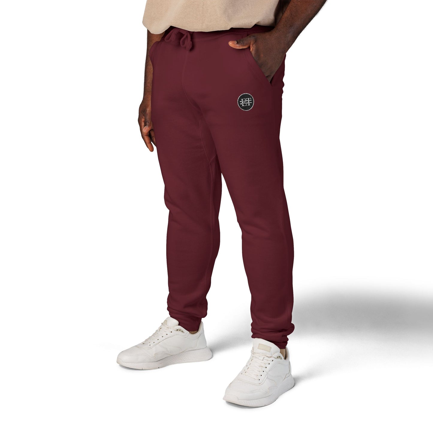 Cozy Embroidered Fleece Sweatpants for Unisex Comfort