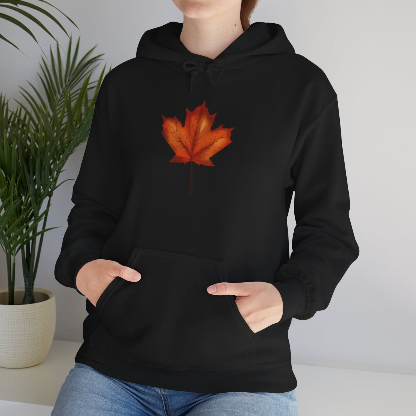 3D Autumn Leaf Unisex Hoodie, Cozy Fall Sweatshirt, Harvest Season Gift, Comfortable Sweatshirt, Outdoor Style, Perfect for Thanksgiving