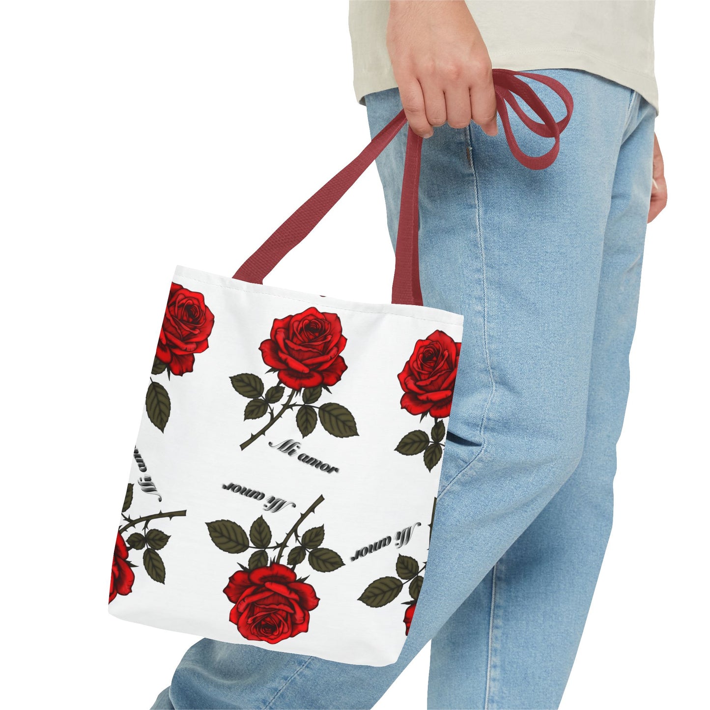 Romantic Rose Tote Bag | Floral AOP Carryall, Gift for Her, Spring Accessory, Mom's Day Tote, Everyday Style