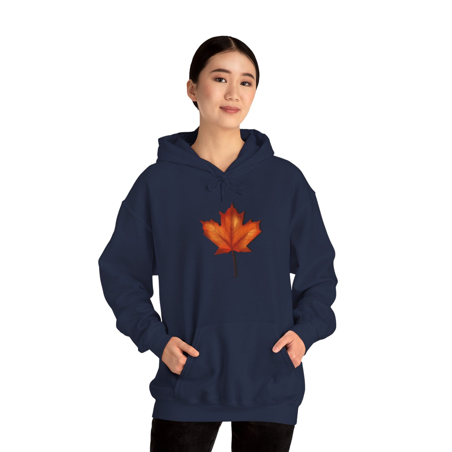 3D Autumn Leaf Unisex Hoodie, Cozy Fall Sweatshirt, Harvest Season Gift, Comfortable Sweatshirt, Outdoor Style, Perfect for Thanksgiving