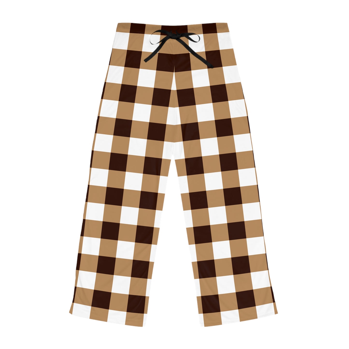 Comfortable Brown Checkered Women's Pajama Pants