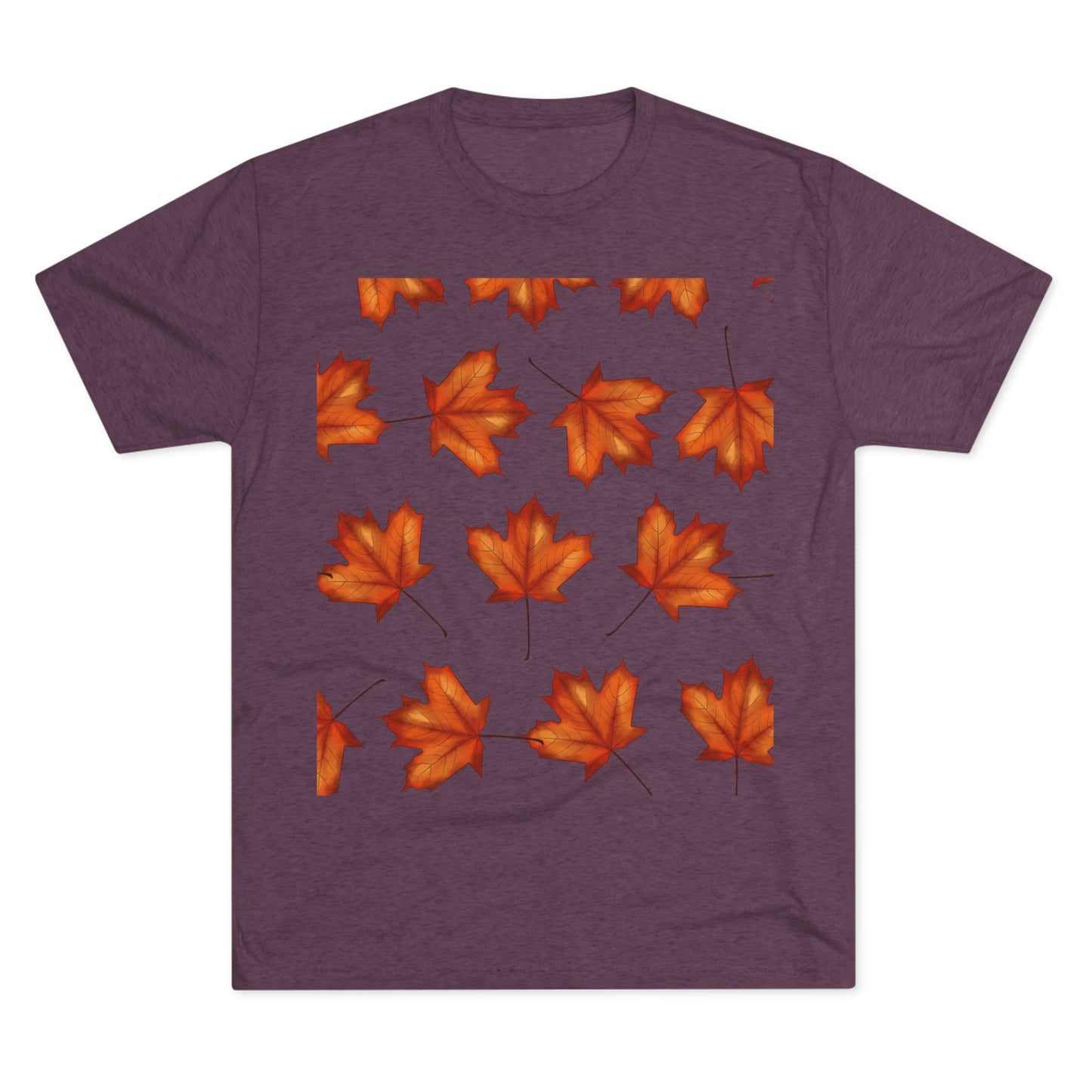 Autumn Maple Leaf Crew Tee | Cozy Fall Shirt, Unisex Fashion, Leafy Outfit, Seasonal Apparel, Thanksgiving Gift