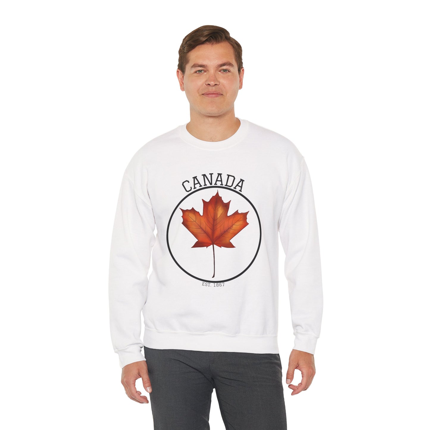 Canada Maple Leaf Crewneck Sweatshirt, Cozy Canadian Apparel, Gift for Canada Day, Fall Fashion, Unisex Sweater, Casual Wear
