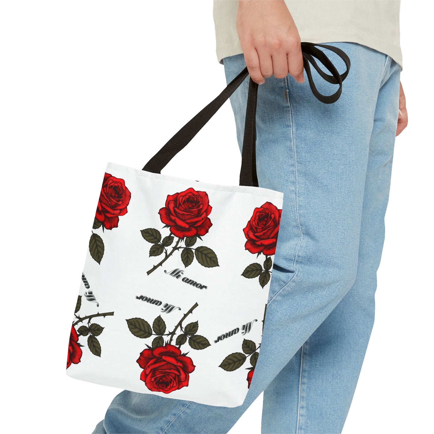 Romantic Rose Tote Bag | Floral AOP Carryall, Gift for Her, Spring Accessory, Mom's Day Tote, Everyday Style