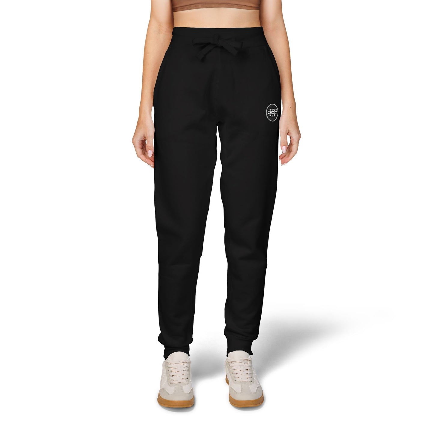 Cozy Embroidered Fleece Sweatpants for Unisex Comfort