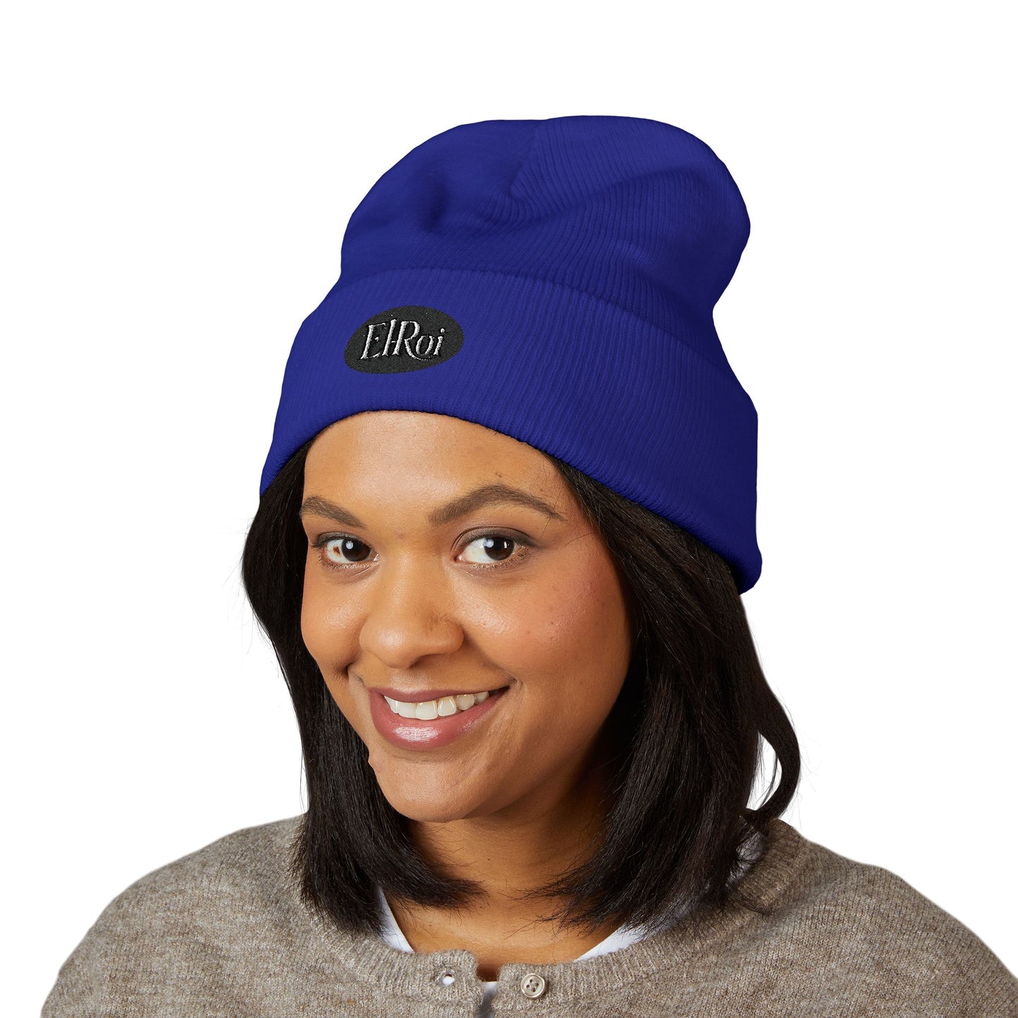Stylish Embroidered Cuffed Beanie for Everyday Wear