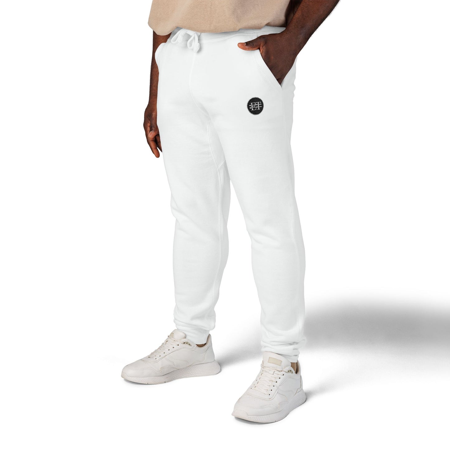 Cozy Embroidered Fleece Sweatpants for Unisex Comfort