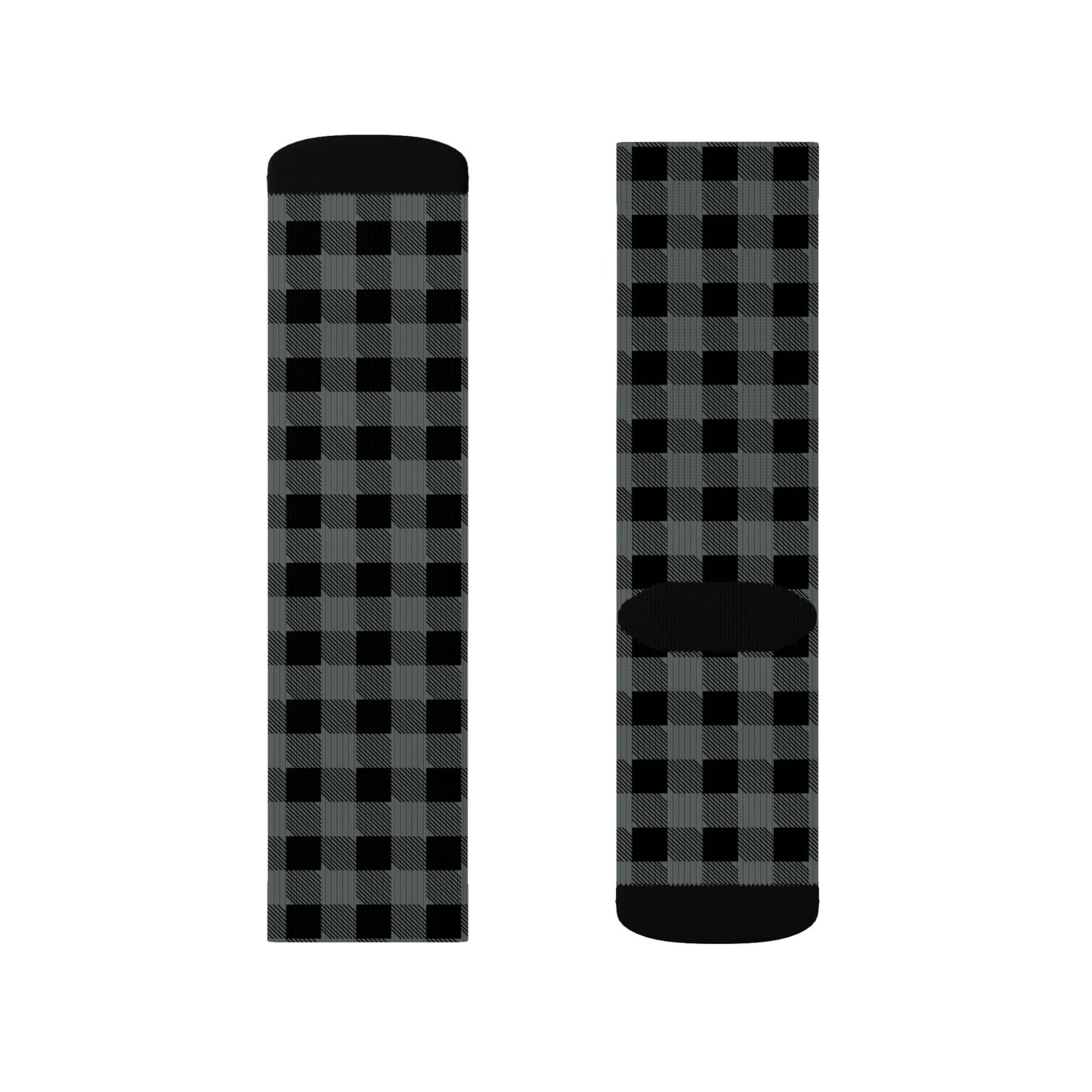 Cozy Plaid Sublimation Socks for Casual Comfort