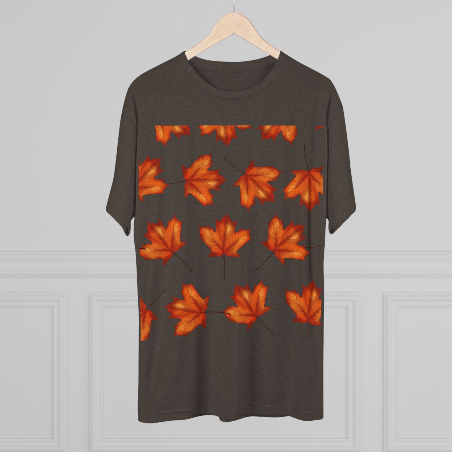 Autumn Maple Leaf Crew Tee | Cozy Fall Shirt, Unisex Fashion, Leafy Outfit, Seasonal Apparel, Thanksgiving Gift