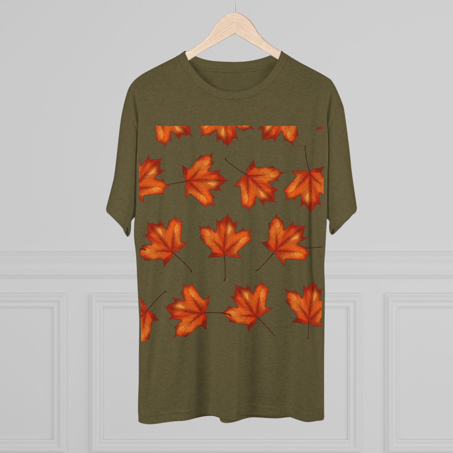 Autumn Maple Leaf Crew Tee | Cozy Fall Shirt, Unisex Fashion, Leafy Outfit, Seasonal Apparel, Thanksgiving Gift