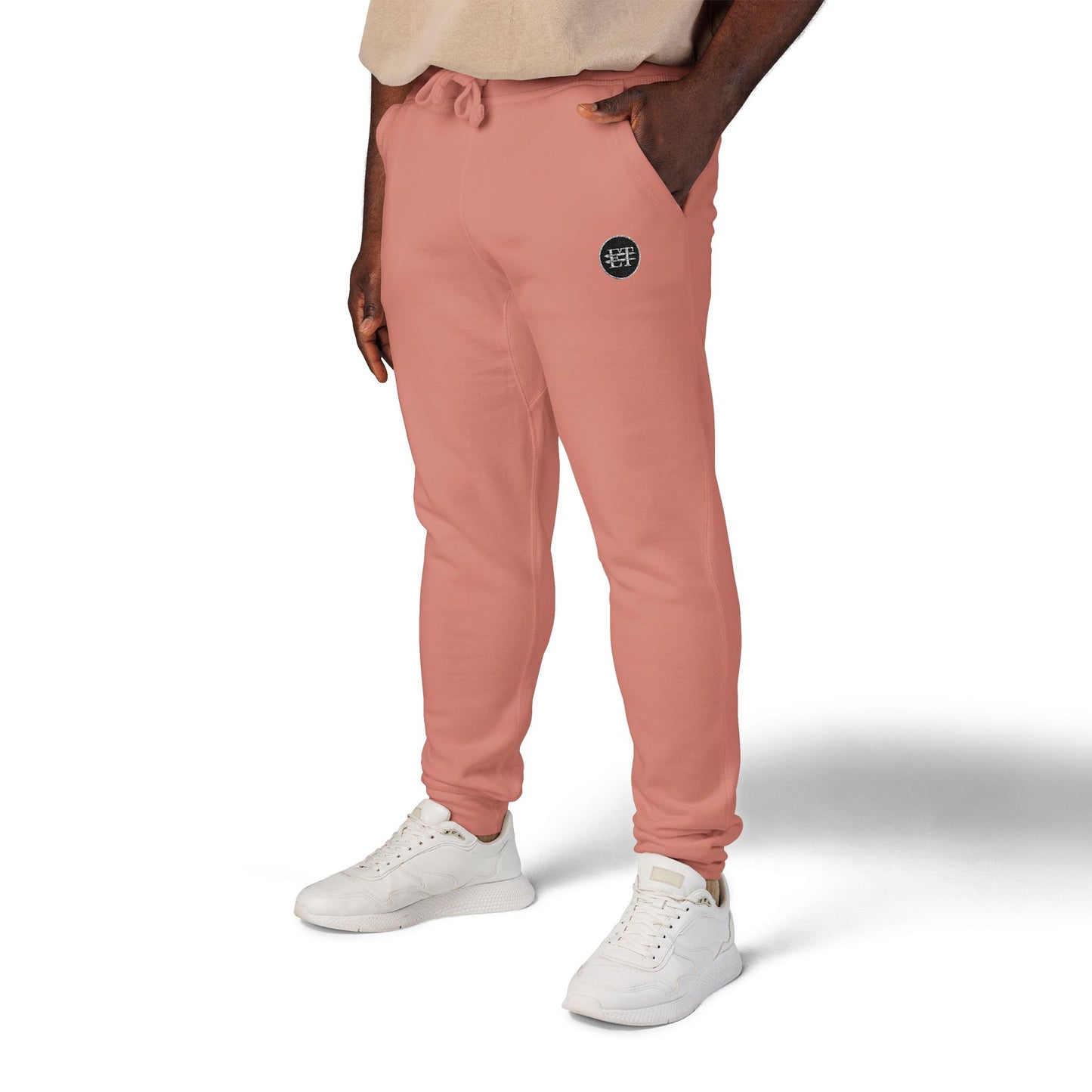 Cozy Embroidered Fleece Sweatpants for Unisex Comfort
