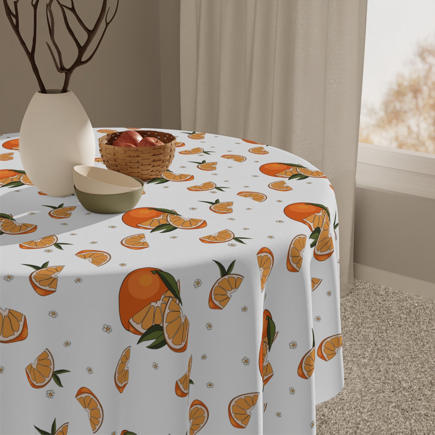 Citrus Fruit Tablecloth - Bright & Cheerful Dining Decor for Seasonal Celebrations