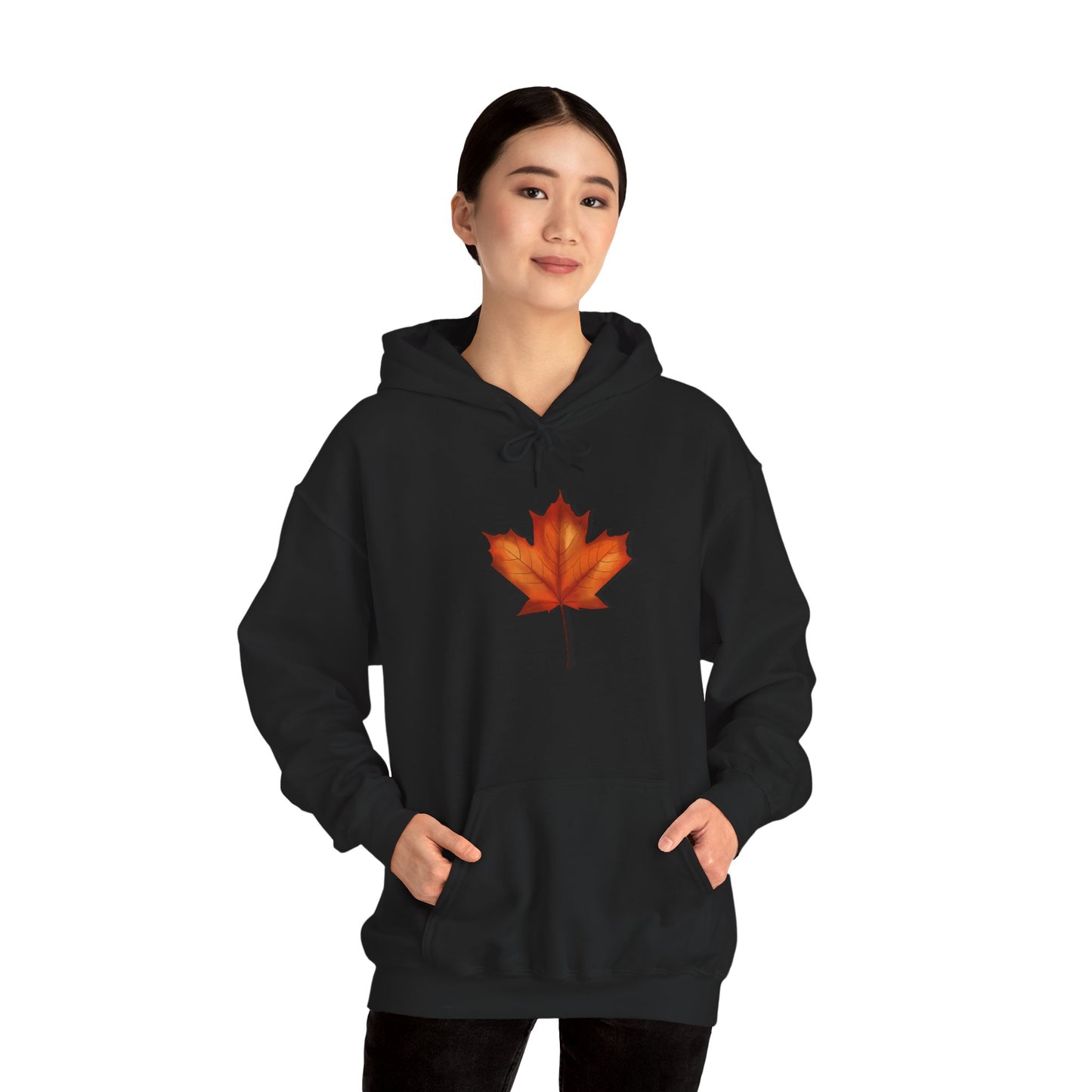 3D Autumn Leaf Unisex Hoodie, Cozy Fall Sweatshirt, Harvest Season Gift, Comfortable Sweatshirt, Outdoor Style, Perfect for Thanksgiving