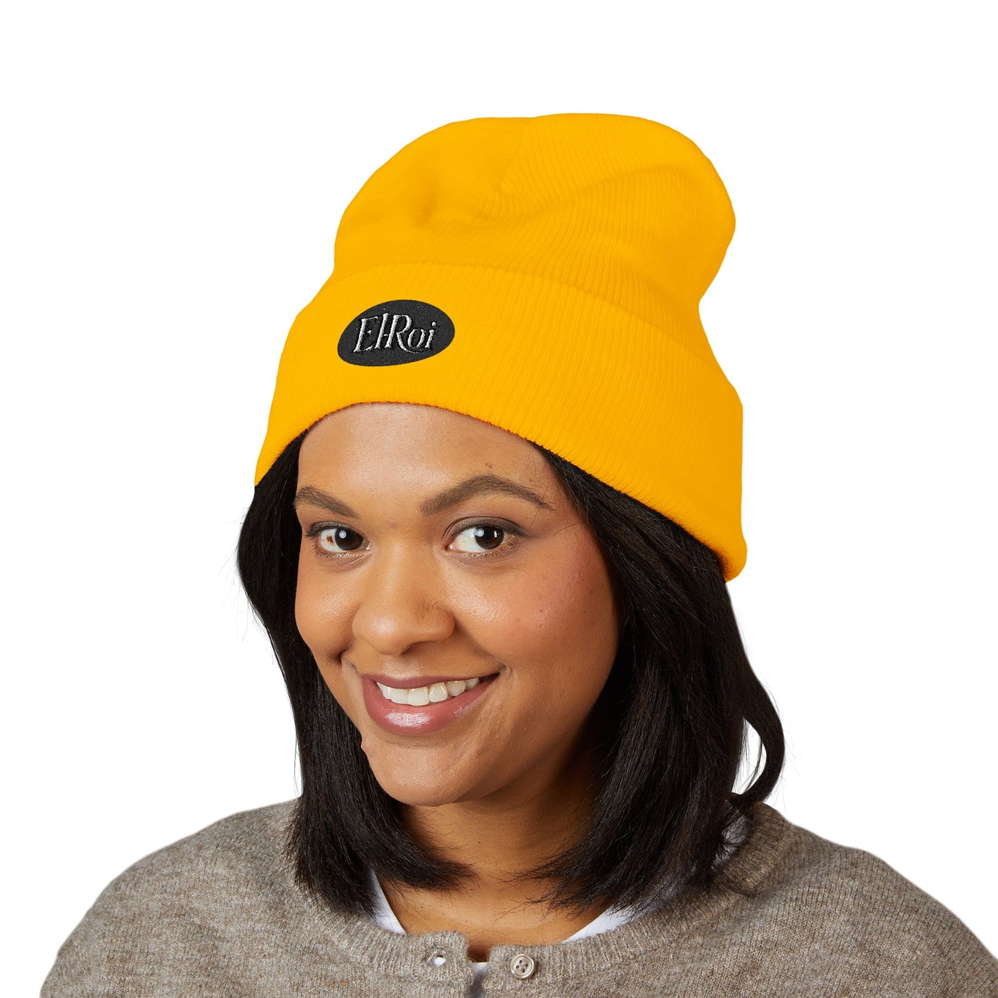 Stylish Embroidered Cuffed Beanie for Everyday Wear