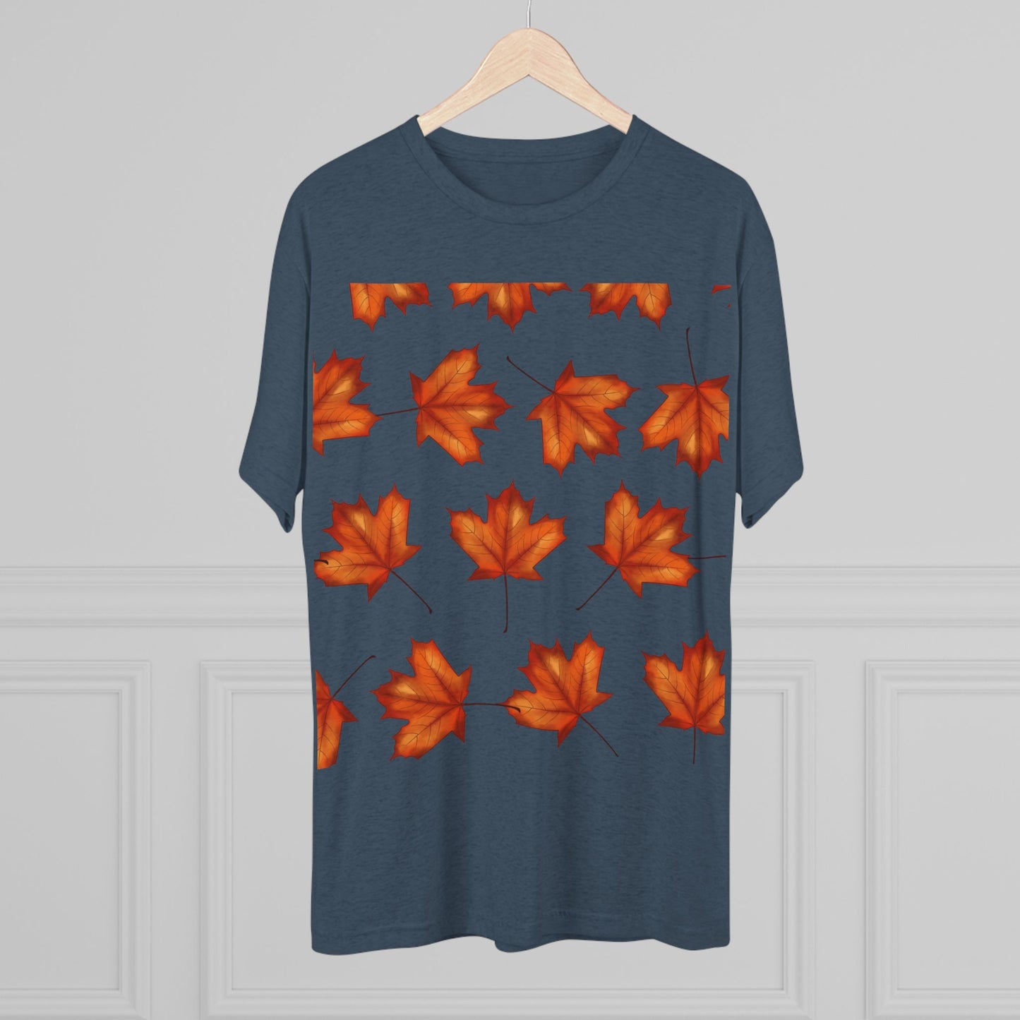 Autumn Maple Leaf Crew Tee | Cozy Fall Shirt, Unisex Fashion, Leafy Outfit, Seasonal Apparel, Thanksgiving Gift