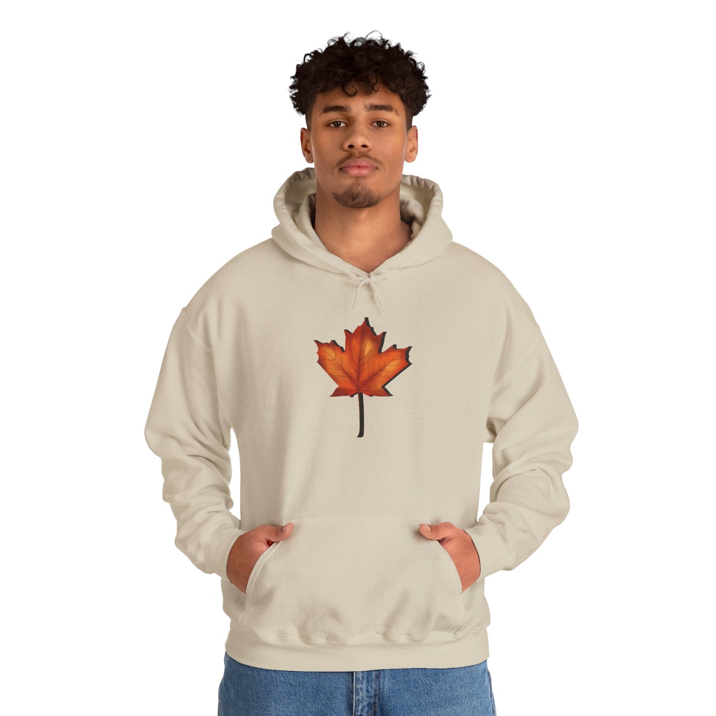 3D Autumn Leaf Unisex Hoodie, Cozy Fall Sweatshirt, Harvest Season Gift, Comfortable Sweatshirt, Outdoor Style, Perfect for Thanksgiving