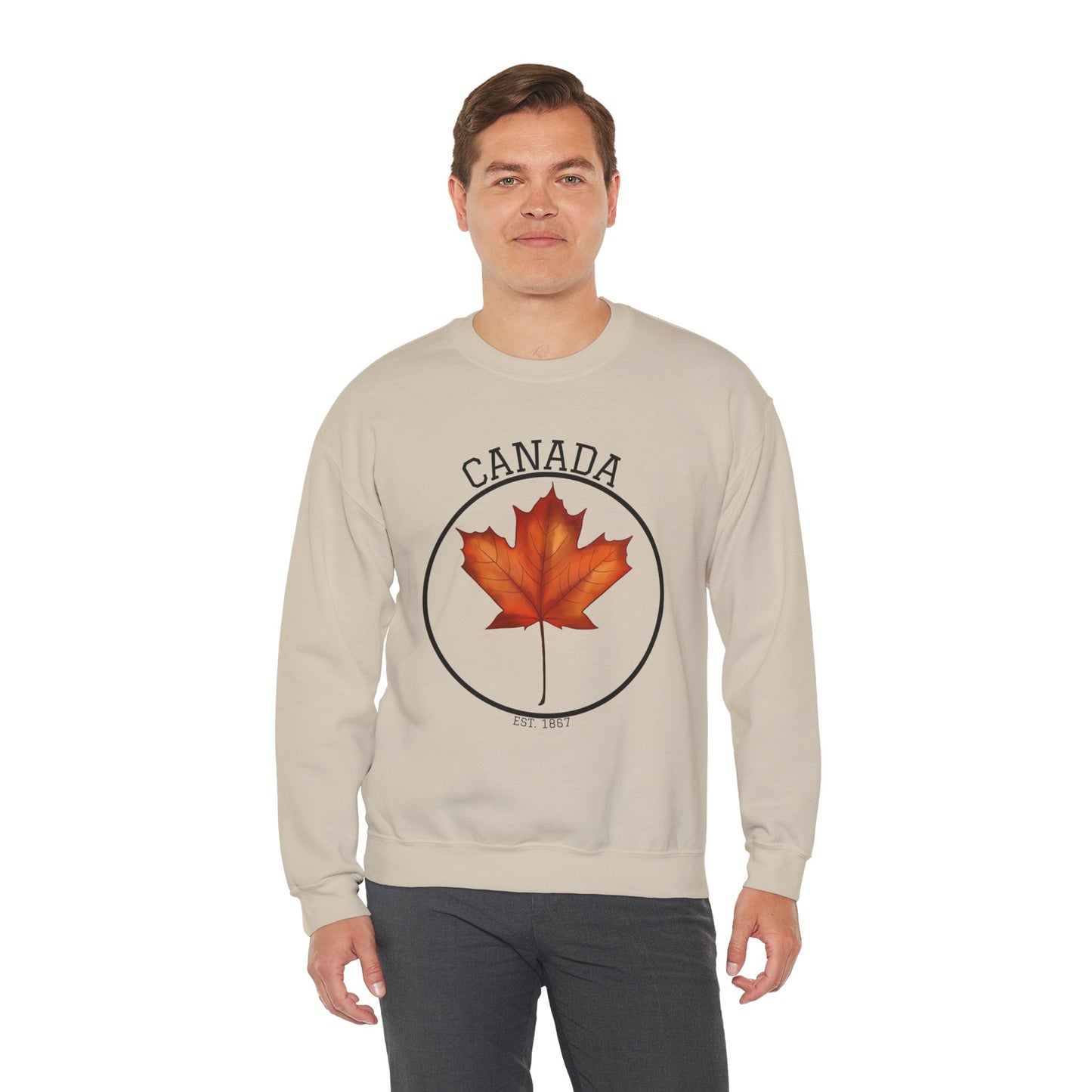 Canada Maple Leaf Crewneck Sweatshirt, Cozy Canadian Apparel, Gift for Canada Day, Fall Fashion, Unisex Sweater, Casual Wear
