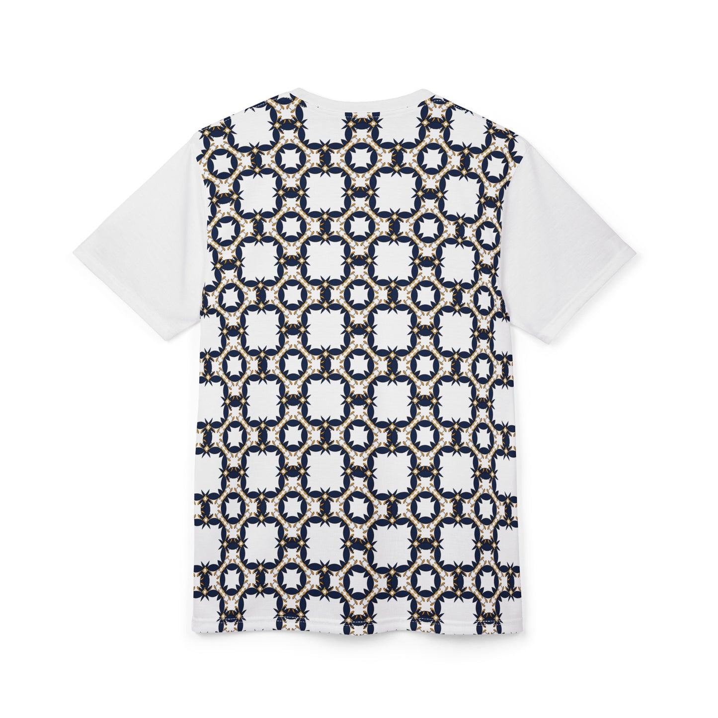 Geometrical Print Unisex Tee - Nature-Inspired Cut & Sew T-Shirt