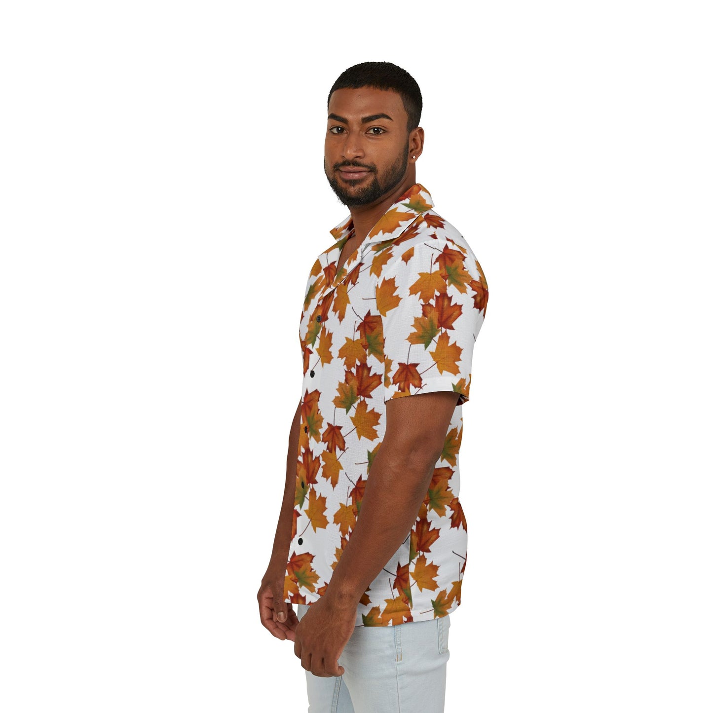 Autumn Leaves Men's Hawaiian Camp Shirt