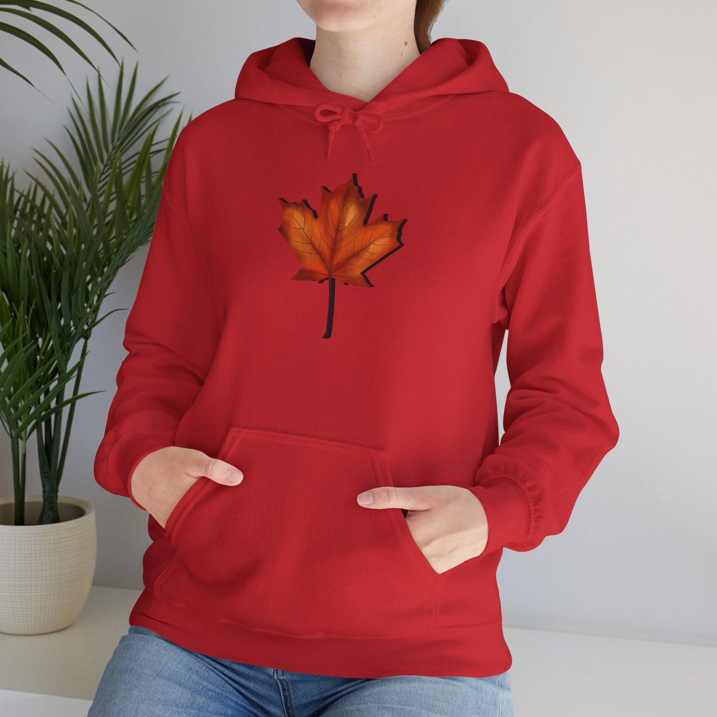 3D Autumn Leaf Unisex Hoodie, Cozy Fall Sweatshirt, Harvest Season Gift, Comfortable Sweatshirt, Outdoor Style, Perfect for Thanksgiving