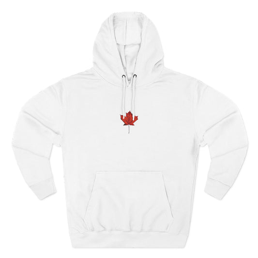 Cozy Fleece Hoodie with Canadian Maple Leaf, Perfect for Autumn, Winter Fashion, Casual Wear, Gift for Friends or Family