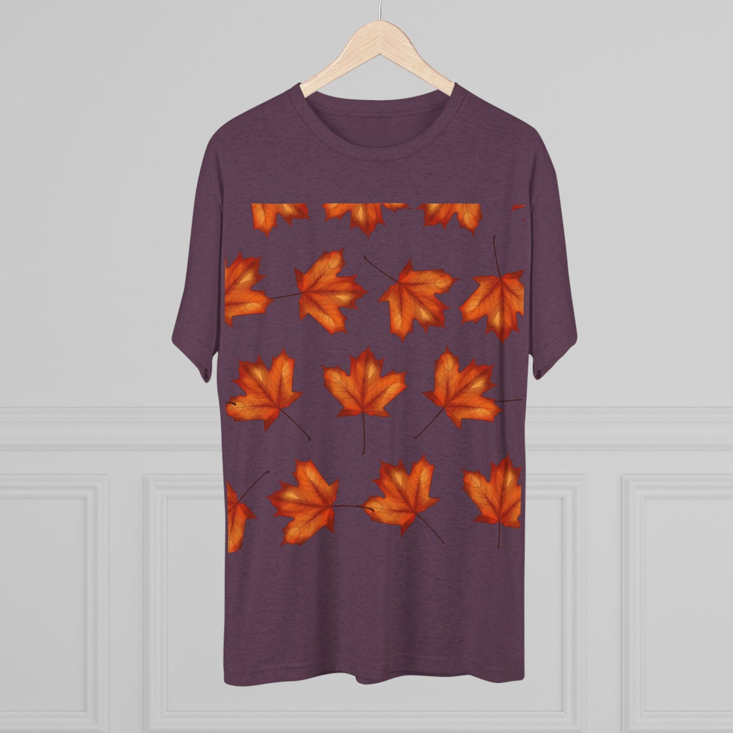 Autumn Maple Leaf Crew Tee | Cozy Fall Shirt, Unisex Fashion, Leafy Outfit, Seasonal Apparel, Thanksgiving Gift