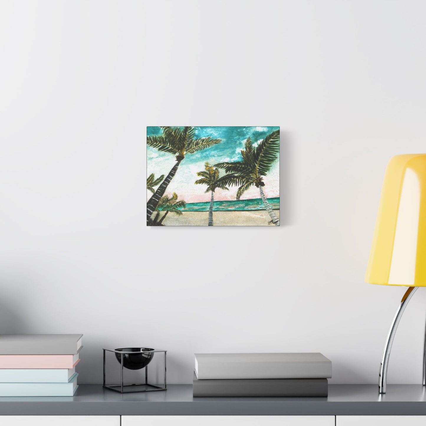 Tropical Art Print, Palm Tree Wall Hanging, Beach Decor, Ocean Landscape Artwork, Coastal Home Decoration, Vacation Vibes