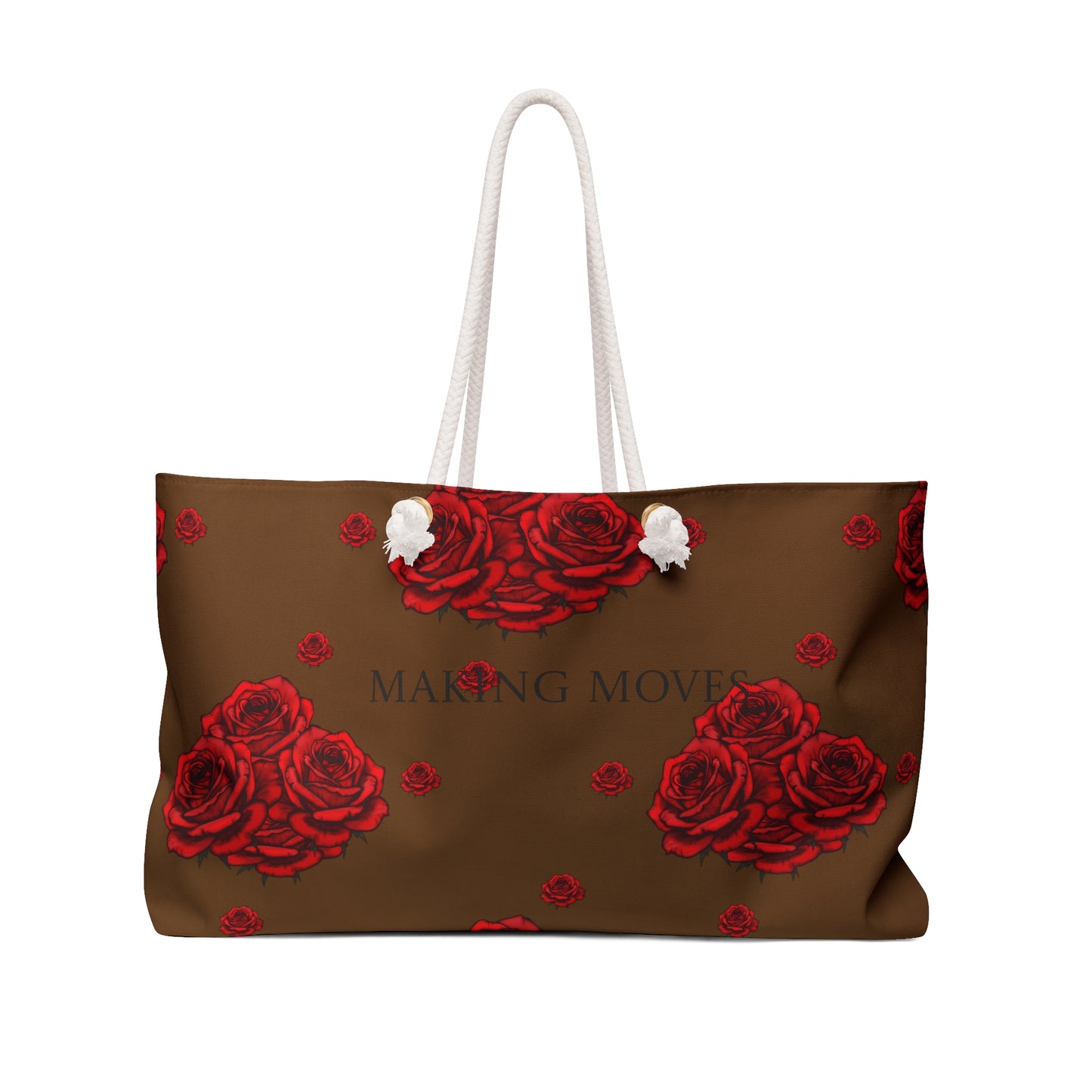 V3 of Rose Floral Weekender Bag - "Making Moves" Travel Tote