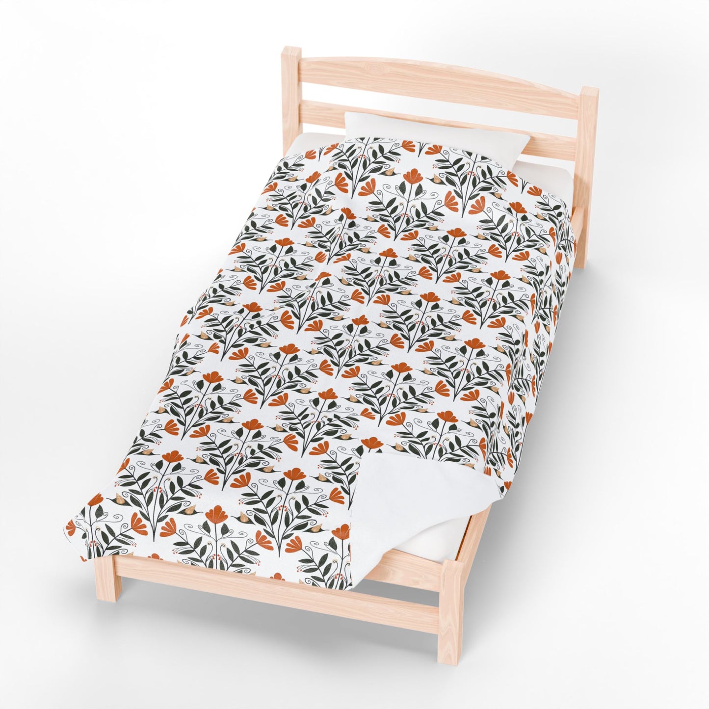 Cozy Floral Velveteen Plush Blanket, Soft Throw for Home Decor, Perfect Gift for Weddings, Birthdays, or Holidays