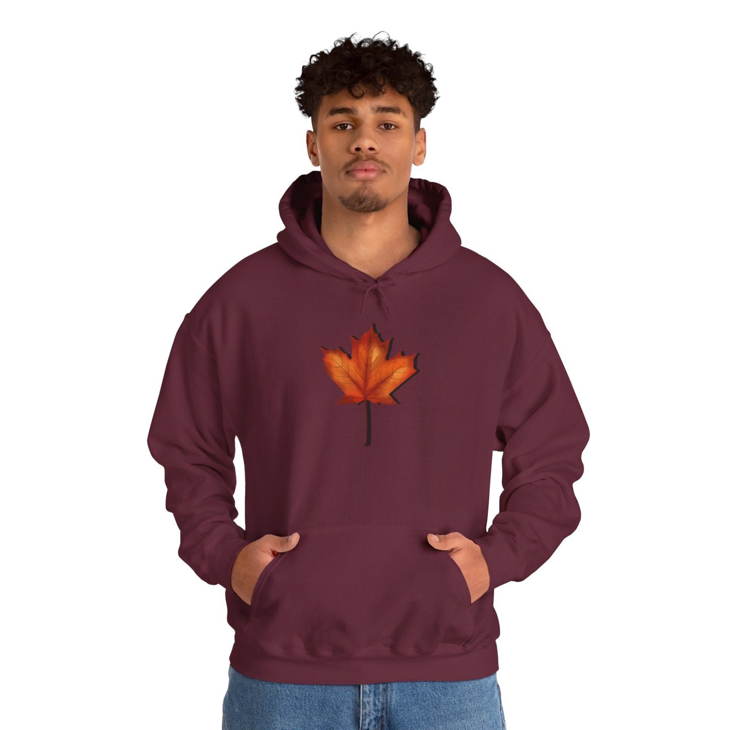 3D Autumn Leaf Unisex Hoodie, Cozy Fall Sweatshirt, Harvest Season Gift, Comfortable Sweatshirt, Outdoor Style, Perfect for Thanksgiving