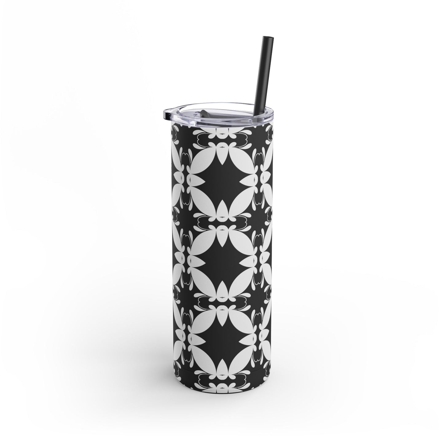 Elegant Floral Matte Tumbler - 20oz Insulated Drinkware