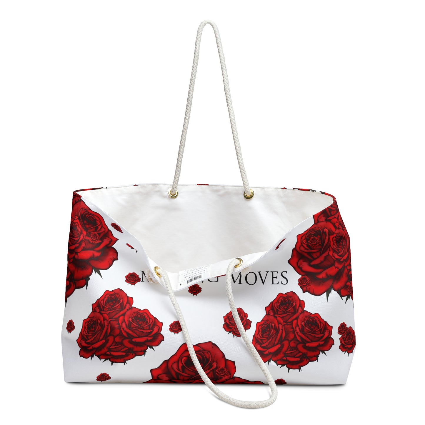 V2 of Rose Floral Weekender Bag - "Making Moves" Travel Tote