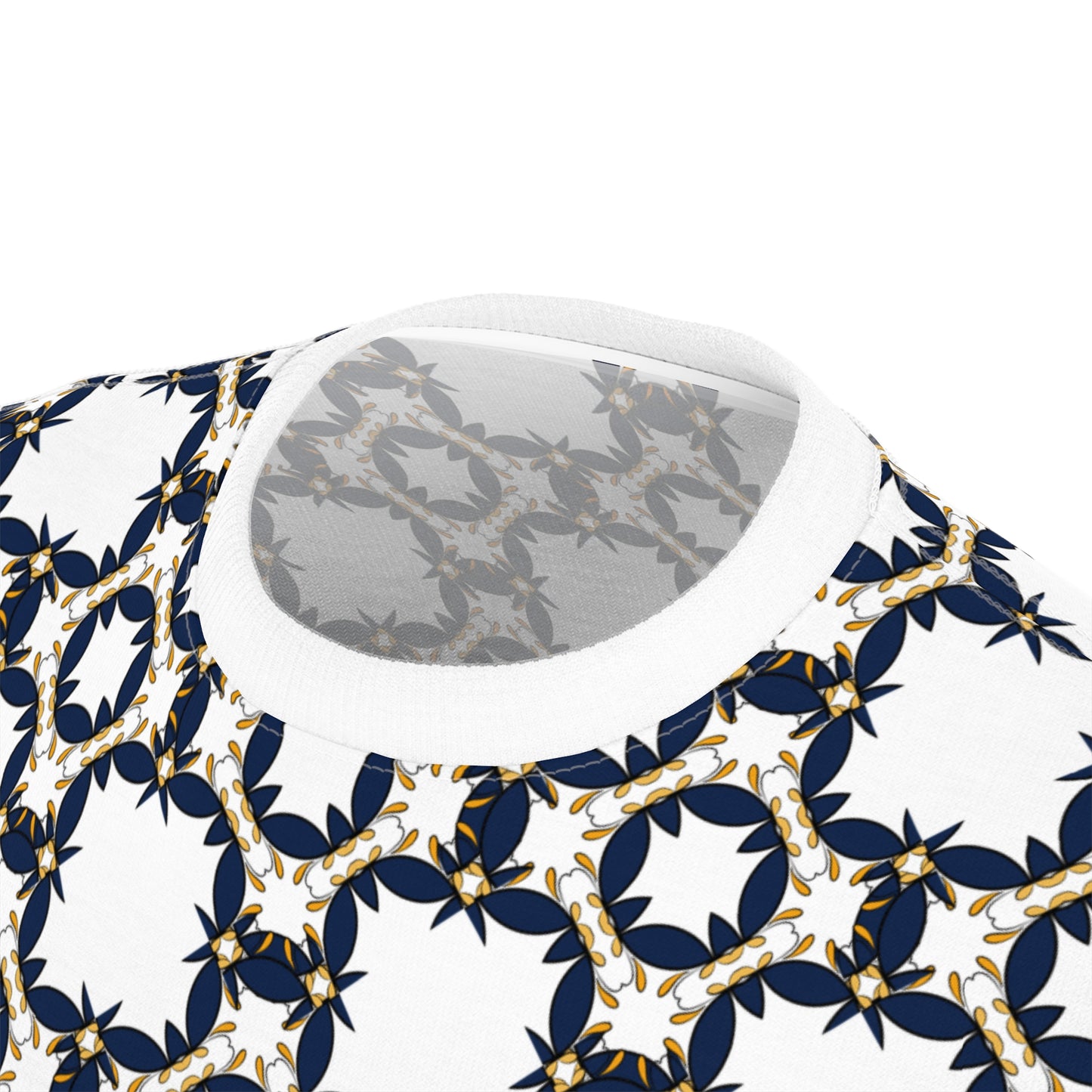 Geometrical Print Unisex Tee - Nature-Inspired Cut & Sew T-Shirt