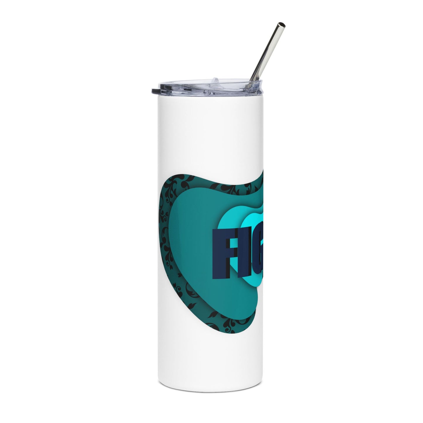 "Fight On" Stainless Steel Tumbler - 20oz Travel Mug for Motivational Sips