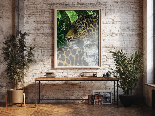 Watercolor Leopard Printable Wall Art: Jungle Animal Printable, Big Cat Digital Download, Safari Wildlife Decor