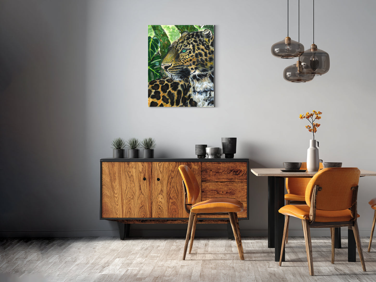 Watercolor Leopard Printable Wall Art: Jungle Animal Printable, Big Cat Digital Download, Safari Wildlife Decor
